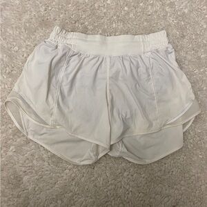 Lululemon Athletica White Athletic Shorts Lightweight Elastic Waist